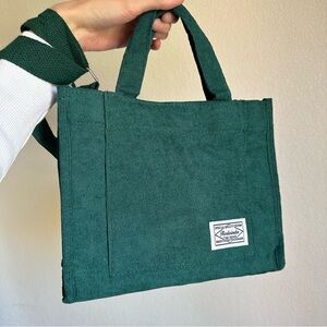 Deep Green Canvas Tote Bag